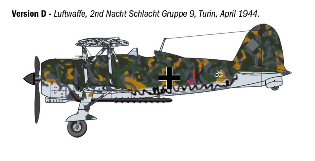 Italeri WWII Fiat Falco Истребитель Пластиковая Модель IT2842 1/48 CR.42 Штурмовик/Ночной (Самолет)