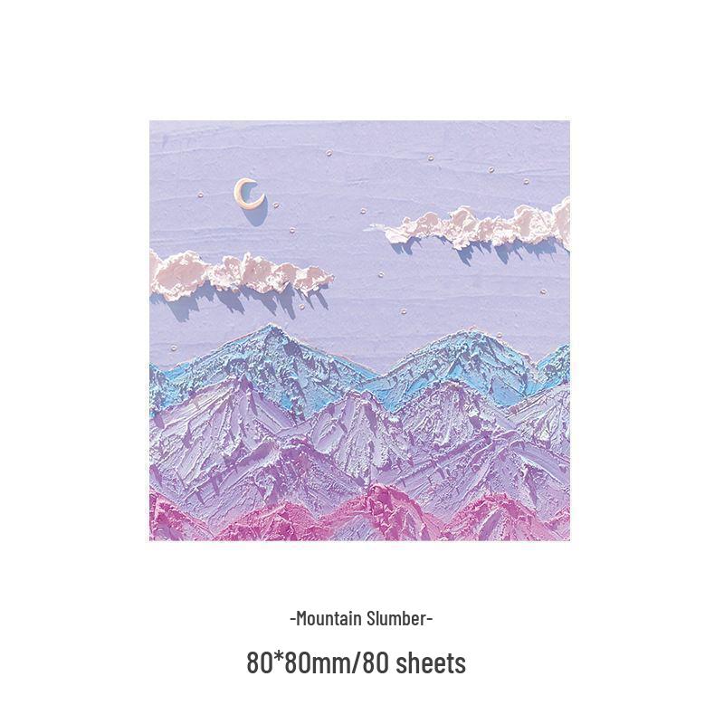 3D Масляная пастель Липкие заметки - Корейский Инс Стиль Блокноты для планирования