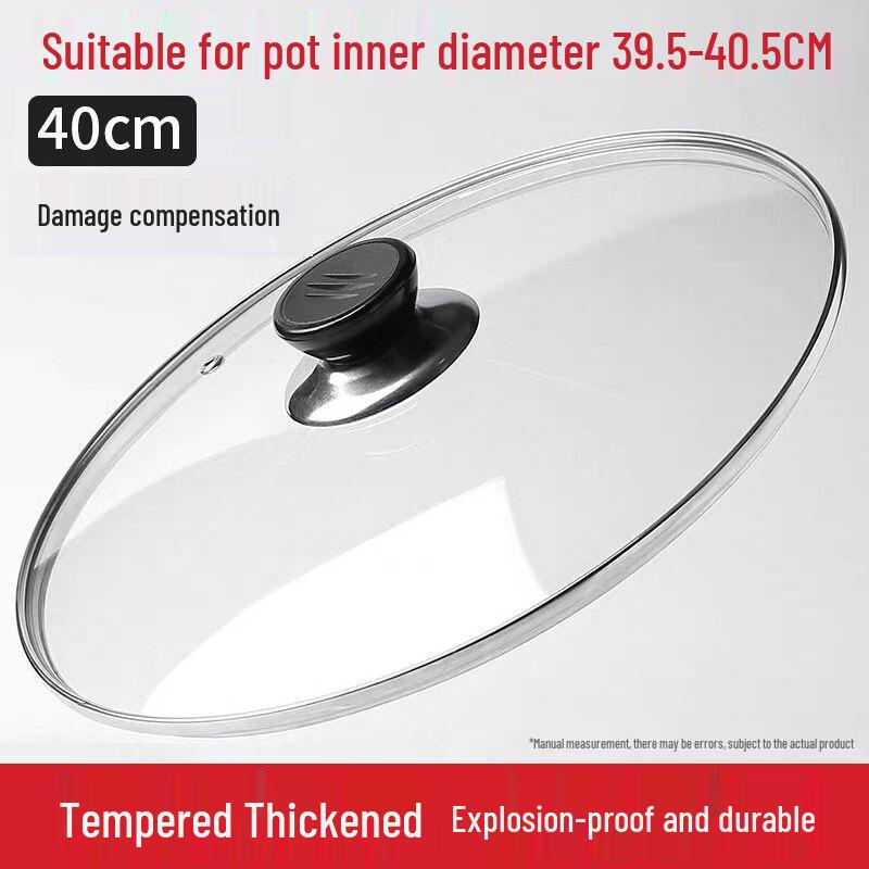 Универсальная крышка из закаленного стекла с нержавеющей сталью для сковородок с плоским дном и воков