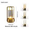 Dimmable Led Cordless Table Lamp Style Desk Lamps Outdoor Camping Atmosphere Light Restaurant Creative Beside Night Lights ABS