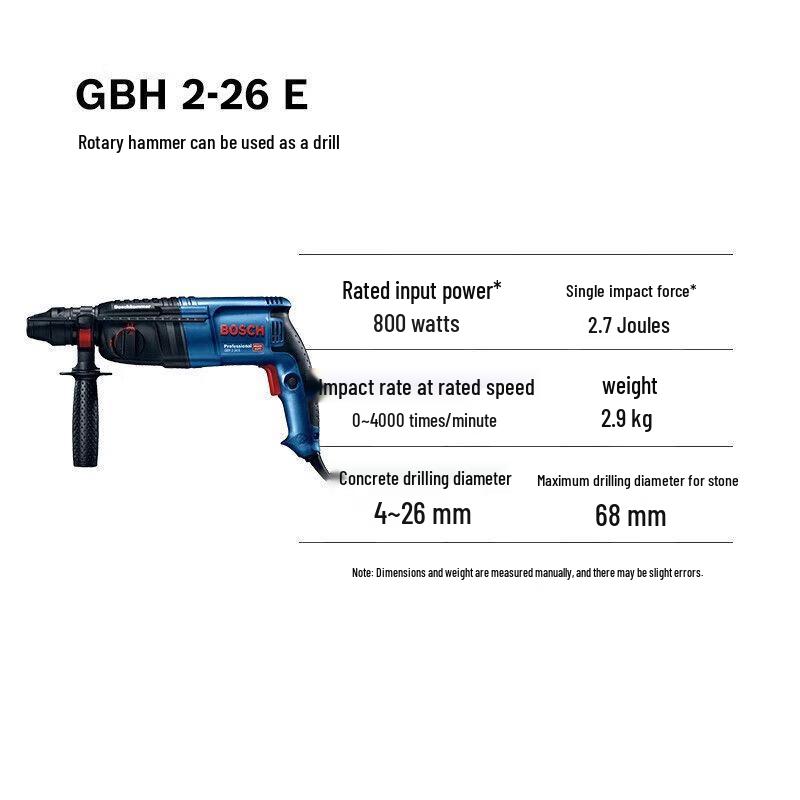 Bosch GBH2-26E/DRE 800W Rotary Hammer Drill CN plug (adapter included)