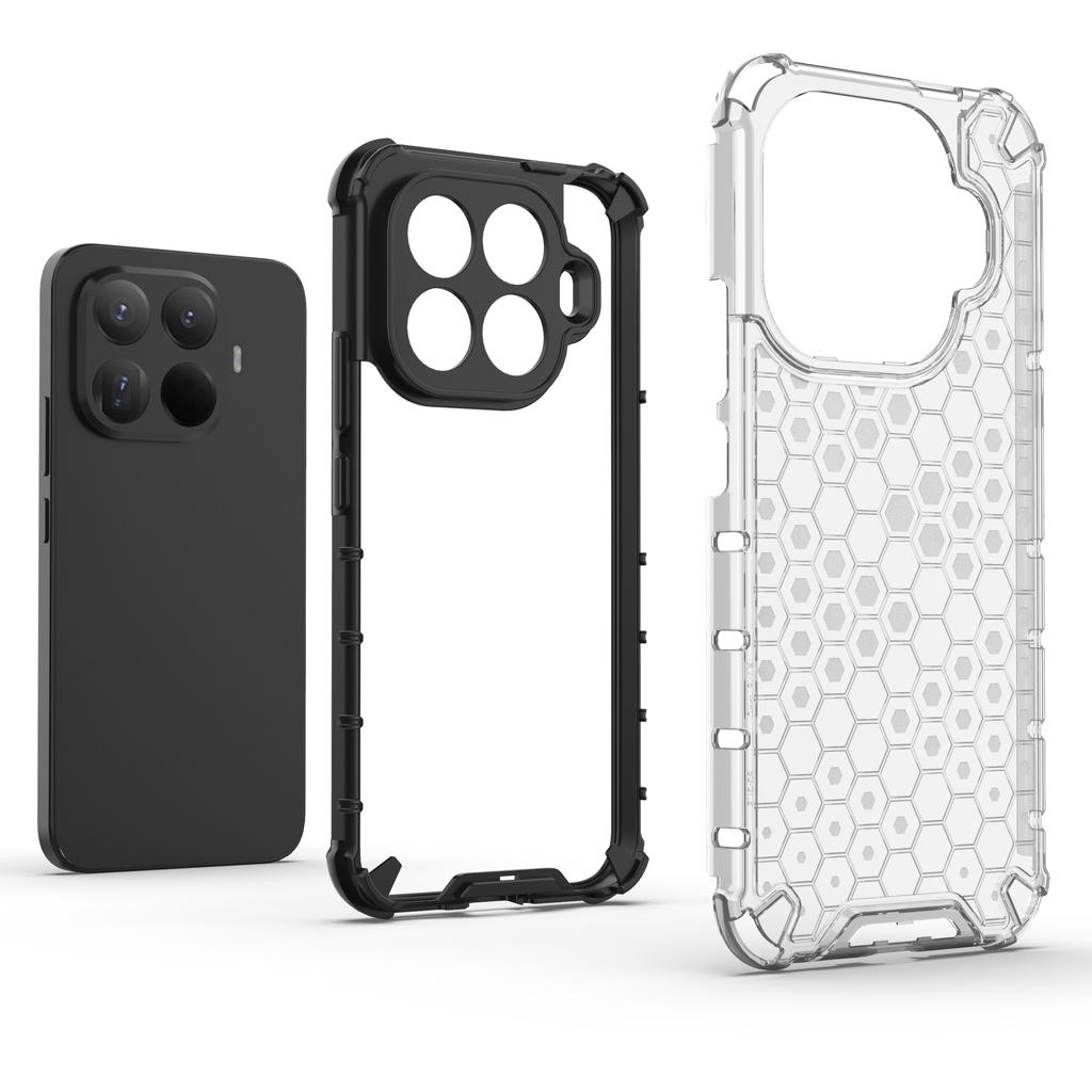 Гибридный противоударный чехол-соты Military Airbag для Xiaomi 15 15T 14 14T Pro Ultra, полупрозрачный, с теплоотводом, жесткая задняя крышка