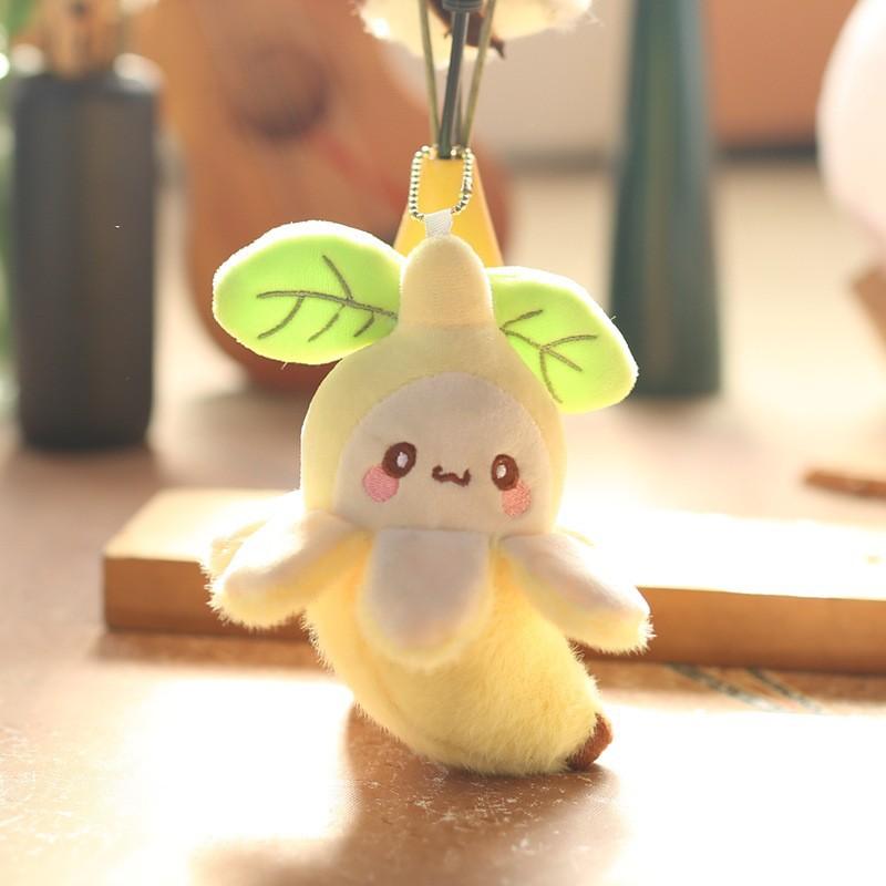 Милая милая маленькая подвеска в виде банана, плюшевая игрушка, кукла, сумка для фруктов, подвесной брелок, тряпичная кукла, кукла