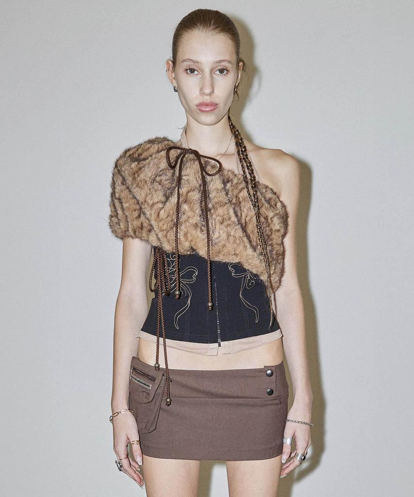 Sculpter Waist Point Classic Skort Brown
