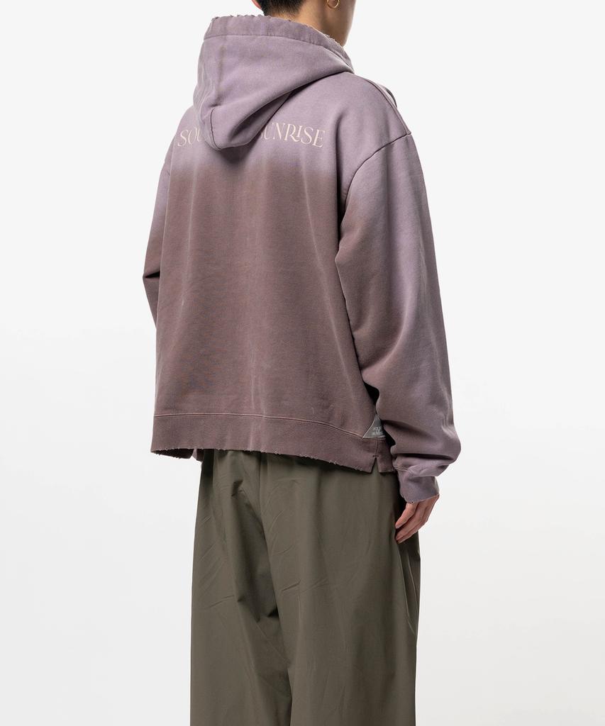 Sound Of Sunrise Sun Faded Like Zip-Up Hoodie Burgundy