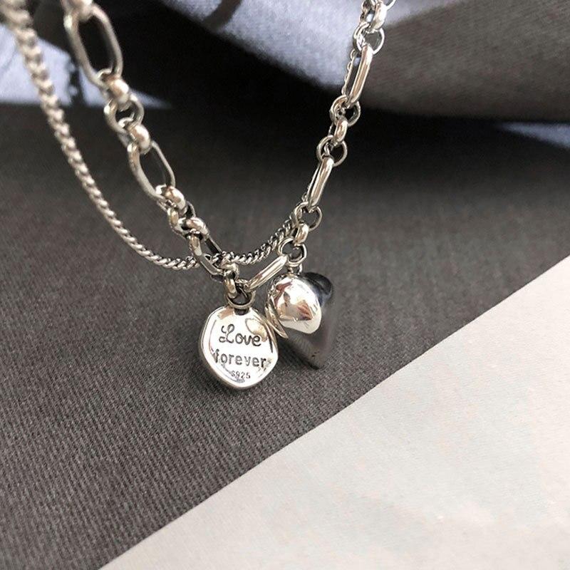 925 Sterling Silver Love Heart Bracelet for Women Men Tag Bracelet Best Valentine's Day Gifts Jewelry