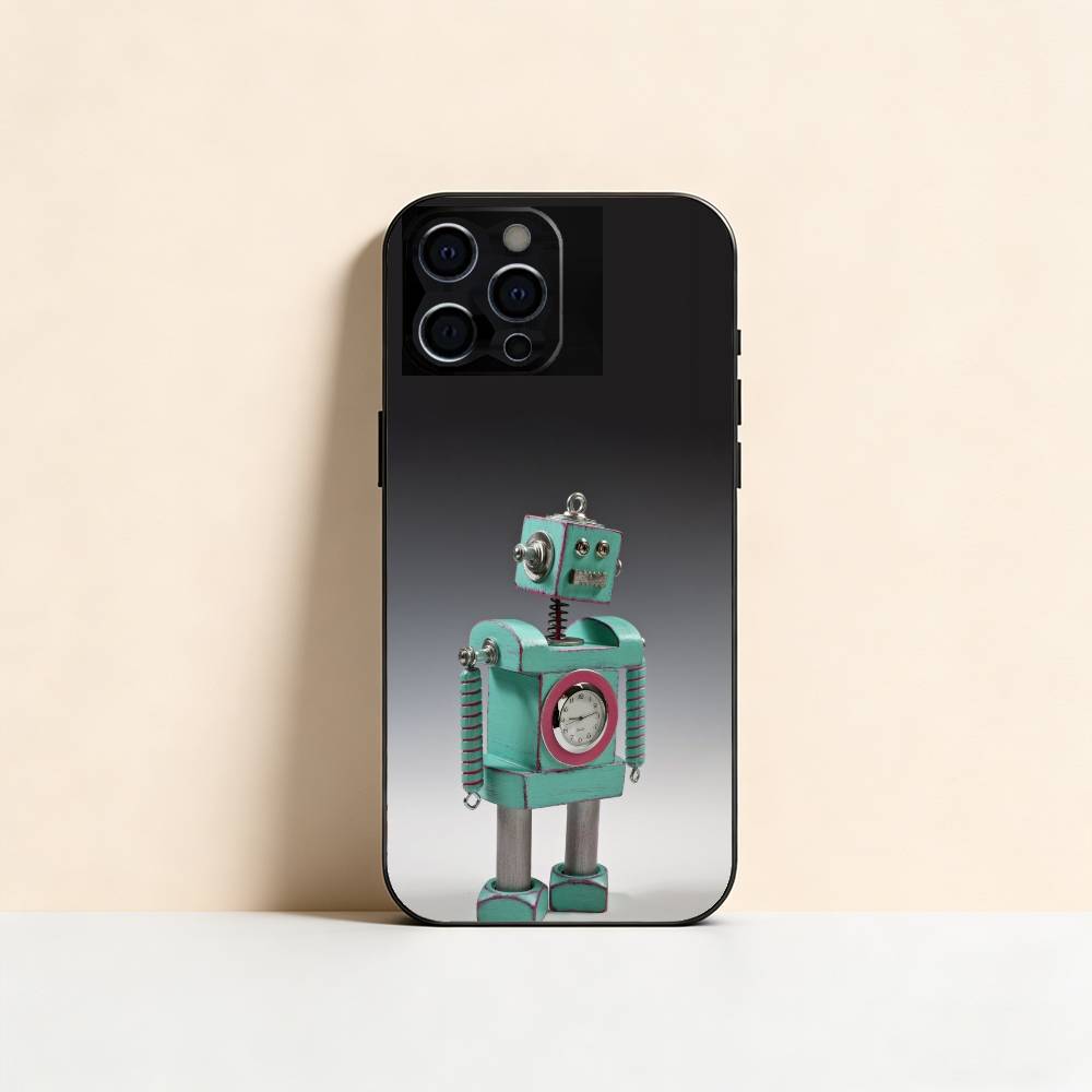 Чехол для телефона Старый Робот Силиконовый Мягкий Для IPhone 17 16 15 14 13 12 11 X XR Plus Pro Max Plus