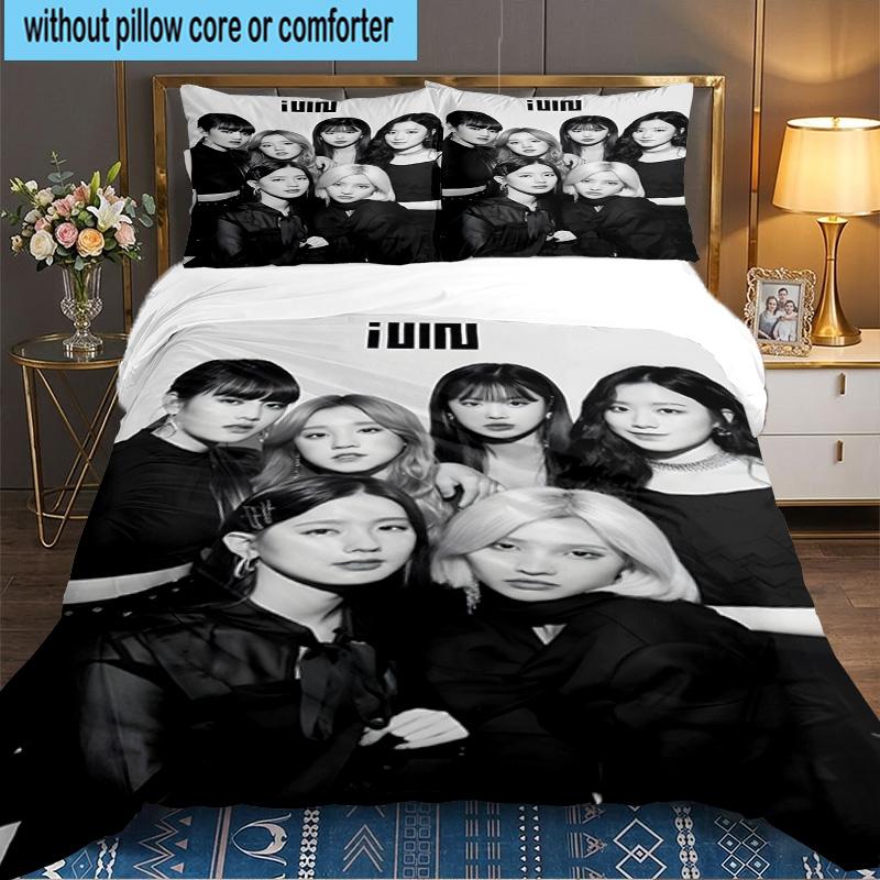 Kpop idle Colorful Dreams 3pcs Bedding Set,Including 1pc Duvet Cover And 2pcs Pillowcases Perfect Gift for Christmas,Ideal for Bedroom, Dormitory