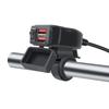 60W Motorcycle USB PD+QC3.0 Fast Charger Handlebar Dual USB Socket with Switch Voltmeter Power Supply Adapter