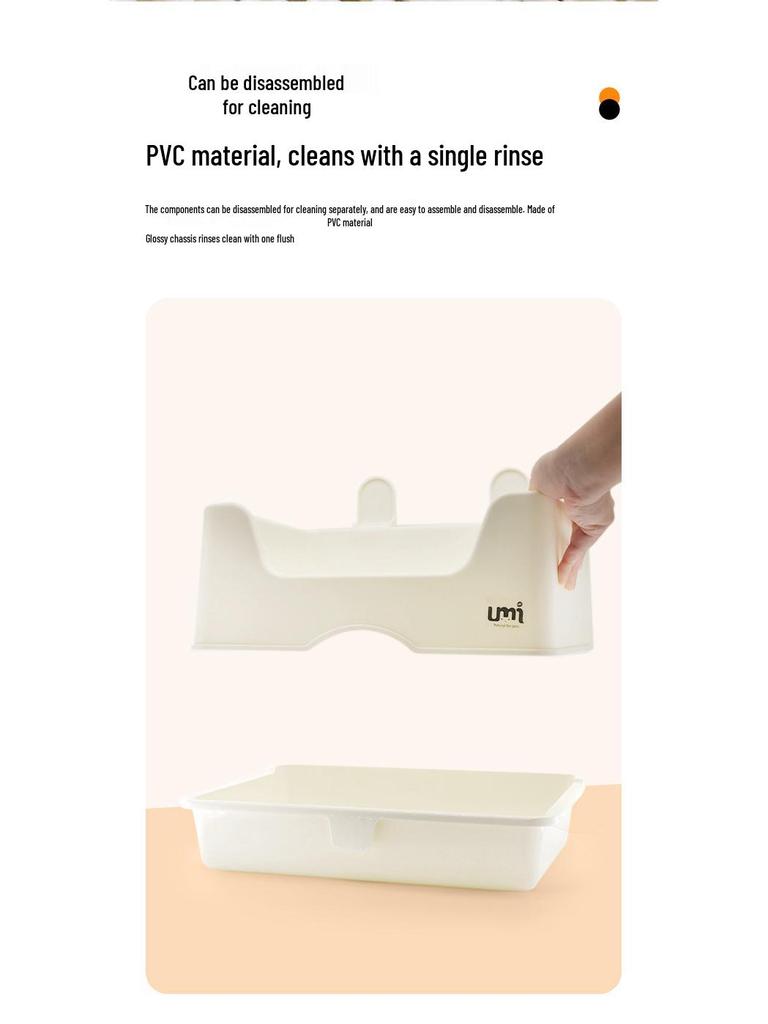 Umi Rabbit Litter Box: Large/Medium, Three-Rain Design, Extra Large, Anti-Tipping, Anti-Splash Urine Control Rabbit Toilet.