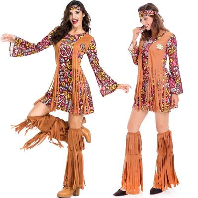 Наряды для женщин в стиле хиппи 60-х и 70-х годов, диско-платье, вечернее платье в стиле 1970 года, аксессуары, наряды