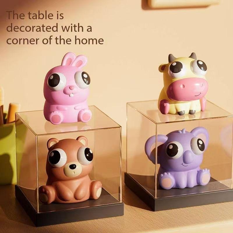 Non-Toxic New Eye Squeeze Cartoon Animal Sensory Toys Fun Novetly Fidget Stress Relief Anxiety Eyeball Bouncing Toy Gifts For Kids Adults