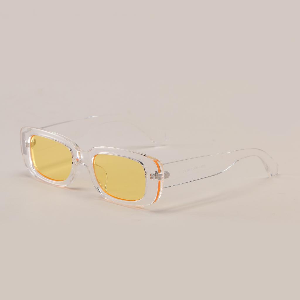 95004 Ретро очки, цветные квадратные солнцезащитные очки с постепенным изменением цвета для мужчин и женщин