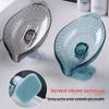 Leaf Design Punch-Free Suction Cup Soap Holder and Drainage Rack