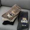 2/5 пар мультяшных милых носков до середины икры с маленьким медвежонком для женщин Осень и зима Утепленные теплые носки Рождественские подарки