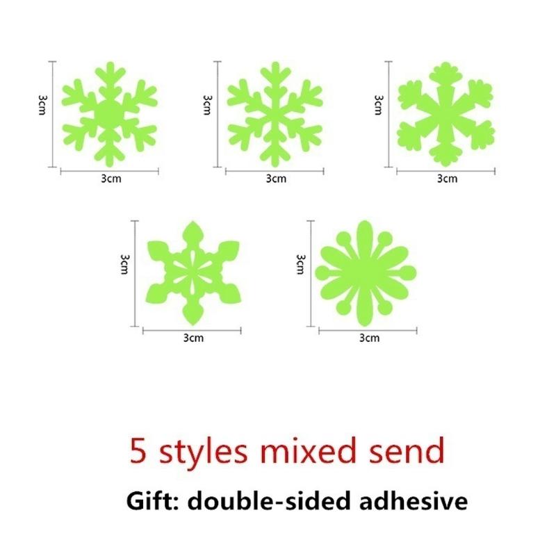 50 шт. Наклейки на стену Снег Рождественская наклейка Светящиеся в темноте Детская Спальня Дом Снежинка Светящиеся Флуоресцентные Наклейки на стену