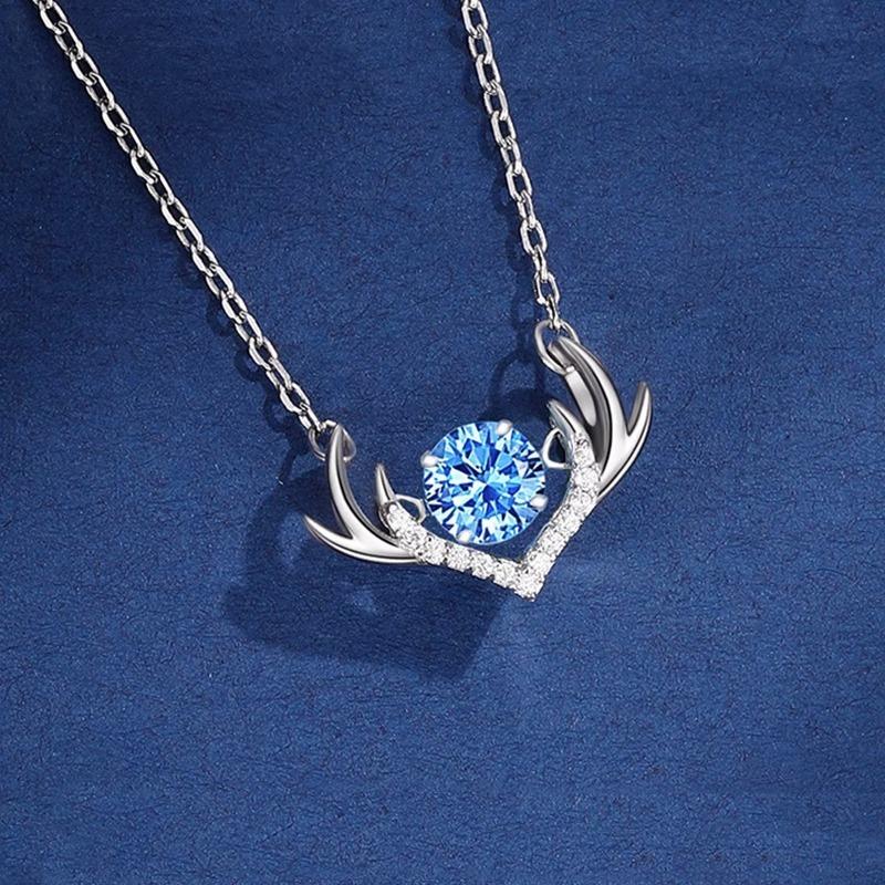 S925 Стерлинговое Серебро Олень Имеет Твое Умное Ожерелье Женское Летнее Легкая Роскошь Ниша Бьющееся Сердце Кулон Лось Ключичная Цепочка