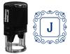 Printtoo R-40 Square Swirl Border Alphabet J Monogram Initial Office Стационарная самокрасящаяся резина