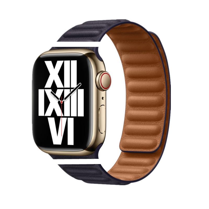 Apple Watch Fine Woven Twill Leather Magnetic Band for Series 5-9 & SE