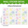Geometric Seabed Flower Bubble Decoration Sticker Children's Room Wall Sticker Bathroom Wall Decoration Wall Sticker Summer