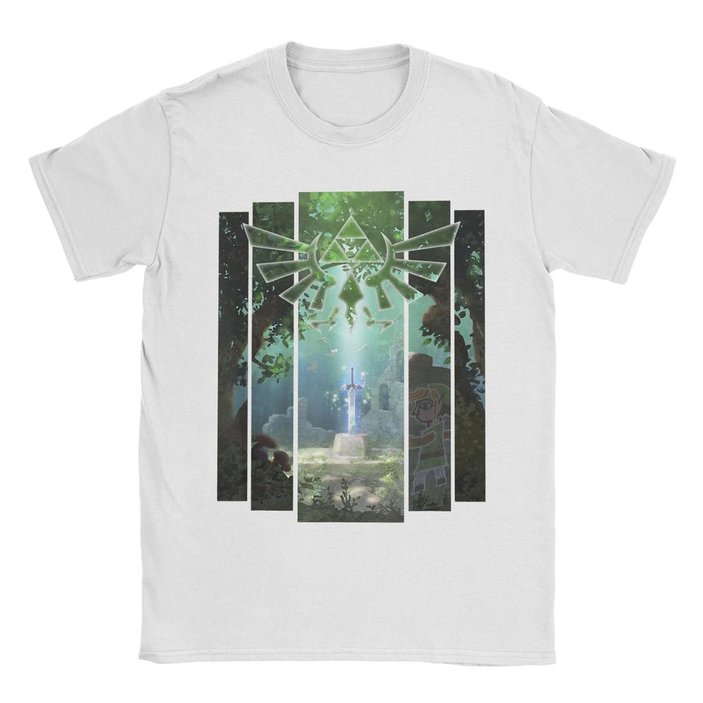 Zeldas The Master Sword Lost Woods T Shirts for Unisex Pure Cotton Cool TShirts Round Neck Tees Short Sleeve Clothing Unique