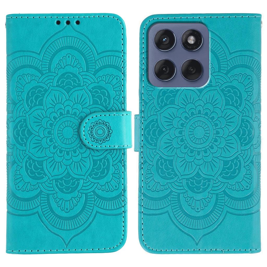 For Motorola Edge 60 Fusion 5G Case PU Leather Mandala Imprinted Design Wallet Phone Cover