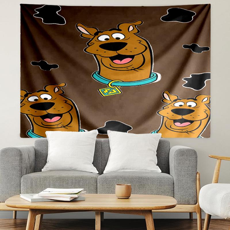 Scooby Print Tapestry, Lightweight Wall Hanging, for Bedroom, Dorm, Living Room, Home Art Decor, Birthday Christmas Gift for Friends