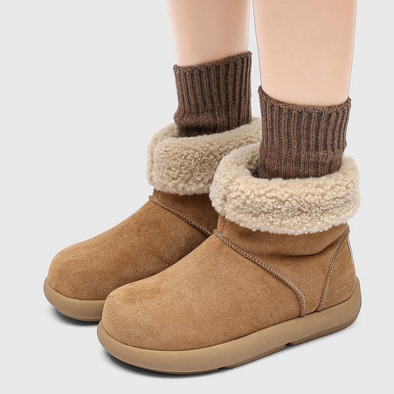 Популярные бархатные и велюровые зимние ботинки для мужчин и женщин 2025 осень и зима новая хлопковая обувь теплая и универсальная трендовая обувь 22715-V