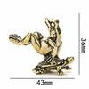 Antique Brass Meditation Zen Frog Statue Ornament Copper Animal Sculpture Incense Burner Home Desk Decorations Tea Pet