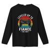 Mens Fiance Level Unlocked Engaged Couple Gamer T Shirt Black 4X Large vintage Washed Casual Stretched Breathable streetwear