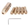 7Pcs Mini Electric Grinder Chuck 4 Jaw Brass Drill Chuck for Mini Electric Drills Electric Grinders