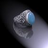 Natural Blue Chalcedony Gemstone Handmade 925 Sterling Silver Ring Size 9 C5u97