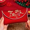 New Year Blessing Words Brocade Red Envelope Spring Festival Embroidery Brocade Money Pocket HongBao Brocade Cloth Tassel