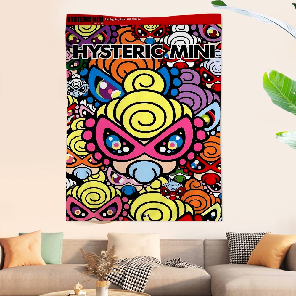 Японская мода H-Hysteric M-Mini Мультяшный Гобелен Искусство Научная Фантастика Комната Домашний Декор Настенное Полотно Домашний Декор