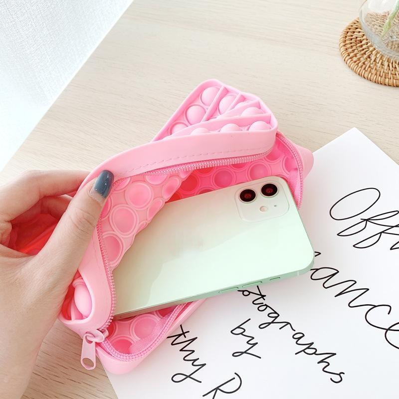 20 см пенал Push Bubble Toy Pop It Autism Squishy Stress Reliance Toys Обучающий пенал Антистресс Непоседа игрушки Подарки