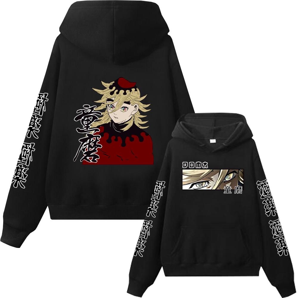 Hot Anime Demon Slayer Hoodie Douma Print Sweatshirt Men Women Casual Loose Clothing Harajuku Unisex Autumn Winter Warm Pullover