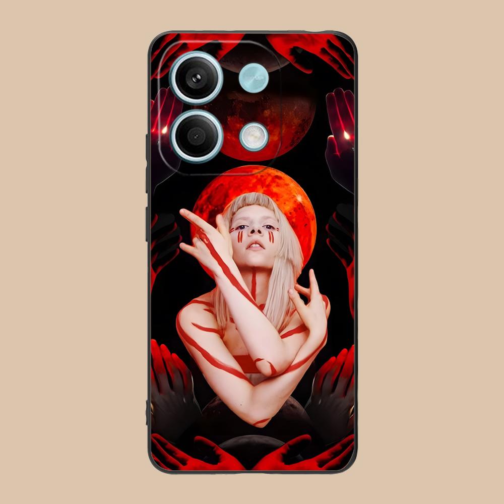 Aurora Aksnes Matte TPU Mobile Phone Case for Xiaomi 15 14 13 12 Mi 11 T Ultra Lite Pro S X 5G Colorful Printing Cover