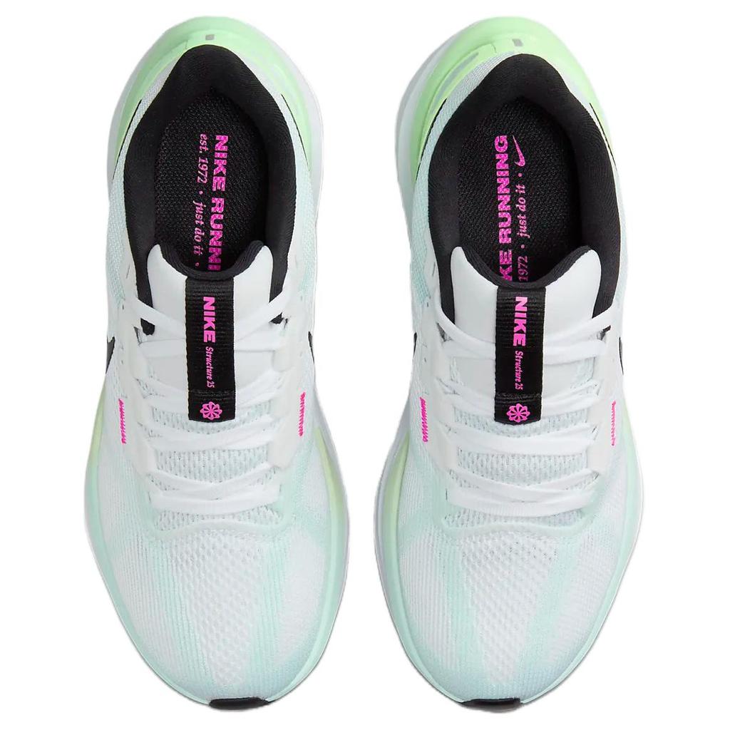 Nike Air Zoom Structure 25 White Glacier Blue Women Sneakers Vapor-Green Black DJ7884-105