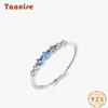 Tancise Classic 925 Sterling Silver  Zircon Ring Ladies Jewelry Wedding Promise Party Gift