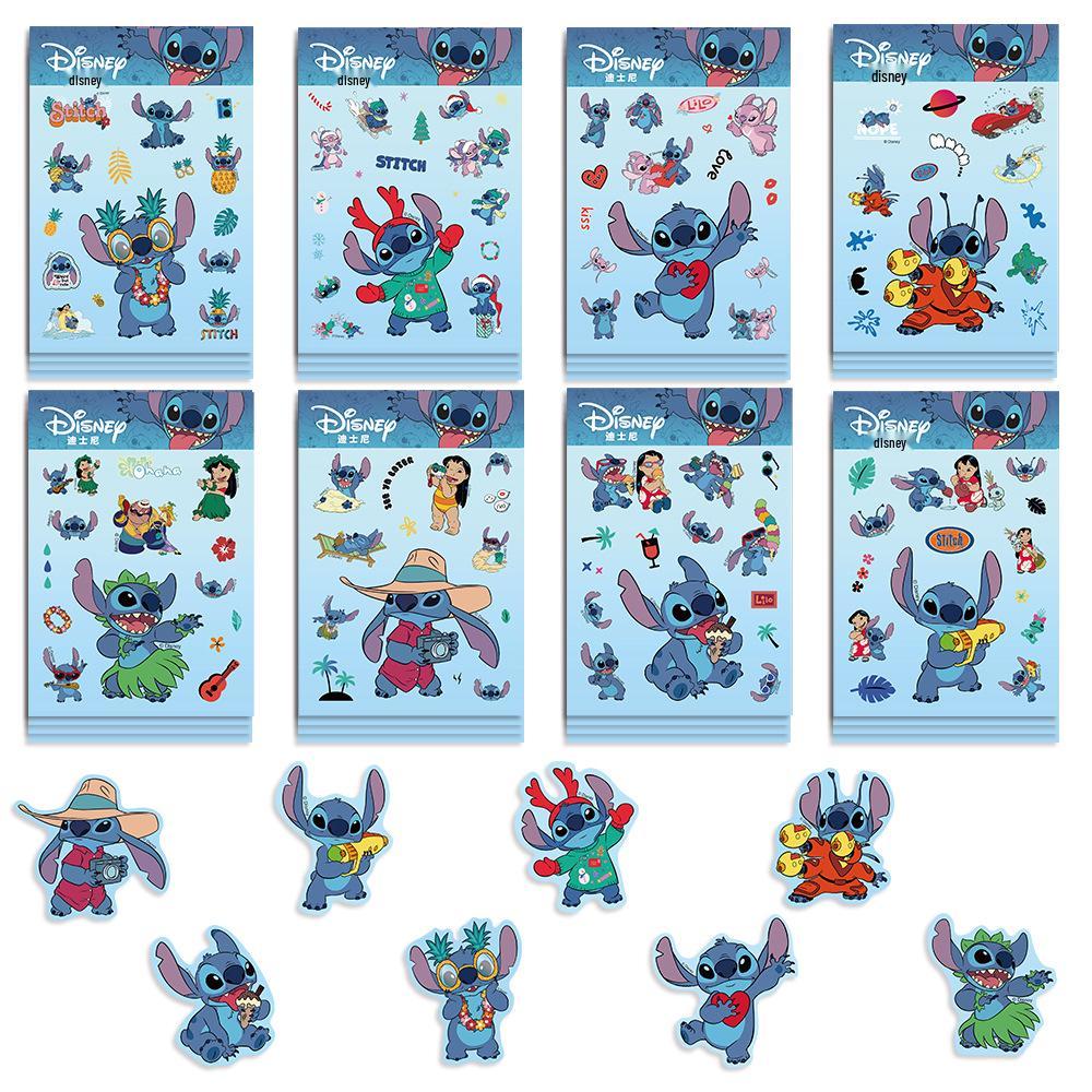 8-Sheet Cartoon Character Waterproof Jigsaw Stickers for Scrapbooking
