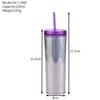 18Oz Double Plastic Water Cup Skinny Transparent As Acrylic Water Cup With Straw