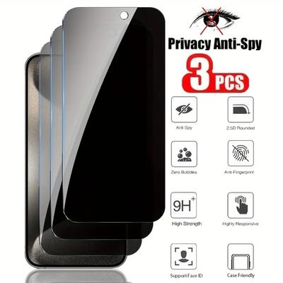 3 шт. Защитная пленка для экрана с защитой от шпионажа для IPhone 16 12 13 14 15 Pro Max Mini Антишпионское стекло для IPhone 16e 11 XR X XS MAX 7 8 Plus