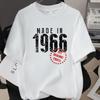 HighQuality Cotton TShirt for Unisex 1966 60th Birthday Unisex Loose Oversized Clothing O Neck Short Sleeve Tees Streetwear Top