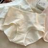 Solid Color Simple High Waisted Panties Comfortable and Breathable Antibacterial Triangle Women’s Panties