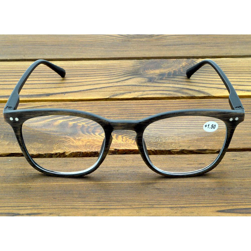 Модные очки для чтения в классическом деревянном стиле в стиле ретро для мужчин и женщин, близорукость доступна от +0,75 до +4