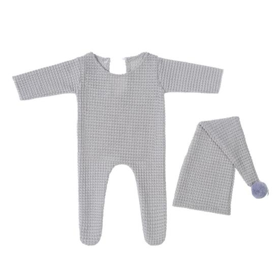 Yousheng 1 комплект, комбинезон для детской фотографии, гибкий комбинезон с жаккардовым узором для младенцев, очаровательный реквизит для фотосъемки новорожденных, вязаный крючком наряд