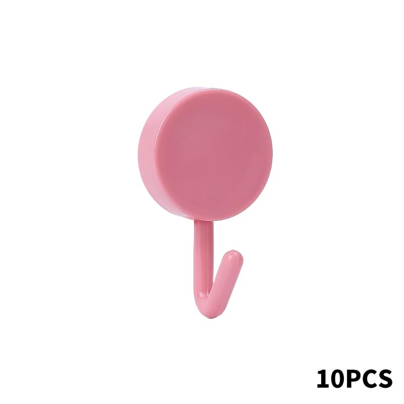 10PCS Self Adhesive Wall Hook Strong Without Drilling Coat Bag Bathroom Door Kitchen Towel Hanger Hooks Home Storage Accessories