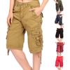 Женские повседневные шорты-карго. Женские прямые хлопковые брюки для велоспорта и кемпинга. Короткие брюки с несколькими карманами.