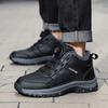 2024 Мужские кроссовки Зимние треккинговые ботинки Водонепроницаемые ПУ Теплые зимние ботинки Мужская рабочая повседневная обувь Нескользящие ботильоны Большие размеры 39-48