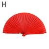 Vintage Chinese Style Hand Held Folding Fan Pure Color Home Performance Props Wedding Crafts Wood Party Custom Fan Decor Da B0T5